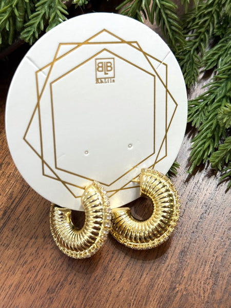 B.b Lila Live Box Going To Town Gold Earrings