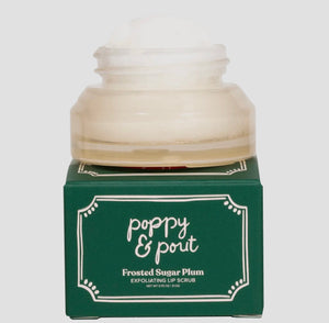 Poppy & Pout Limited Edition Holiday Lip Scrub - Frosted Sugar Plum