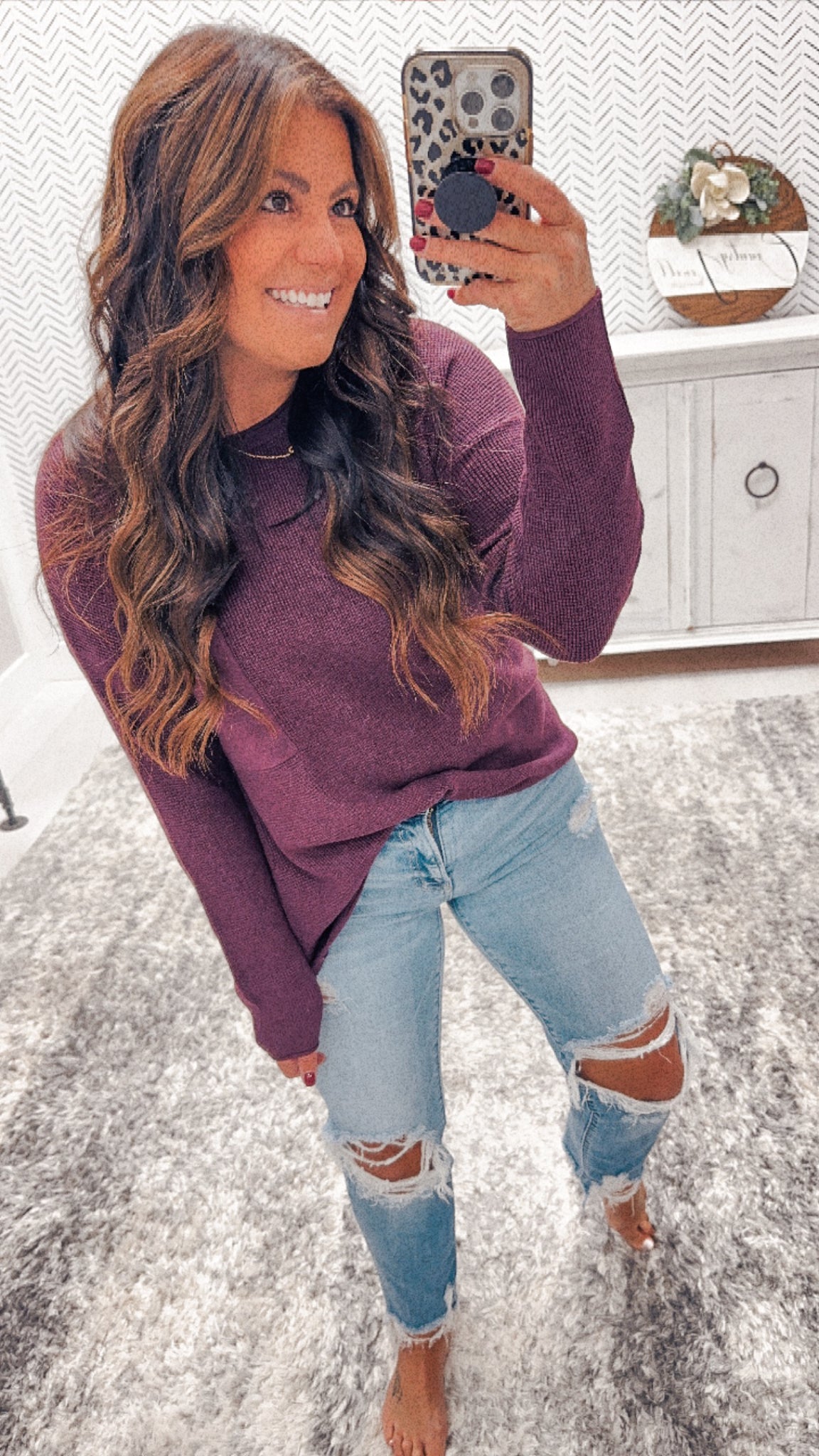 Staccato Plum Super Soft Sweater