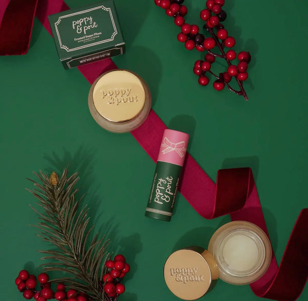 Poppy & Pout Limited Edition Holiday Lip Scrub - Frosted Sugar Plum