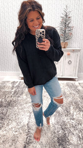 Black Date Night Sweater Top