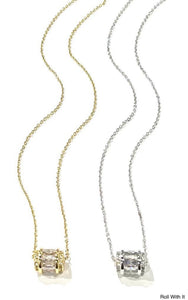 B.b Lila Live Box Roll With It Necklace - Gold & Silver