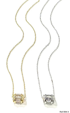 B.b Lila Live Box Roll With It Necklace - Gold & Silver