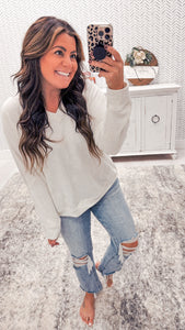 Heather Gray Comfy V Neck Pullover