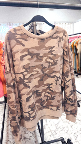 Camo Print Super Comfy Crewneck