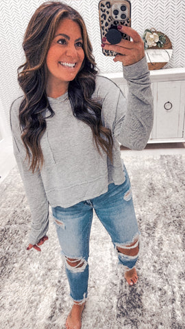 The Perfect Long Sleeve Fall Basic - Heather Gray