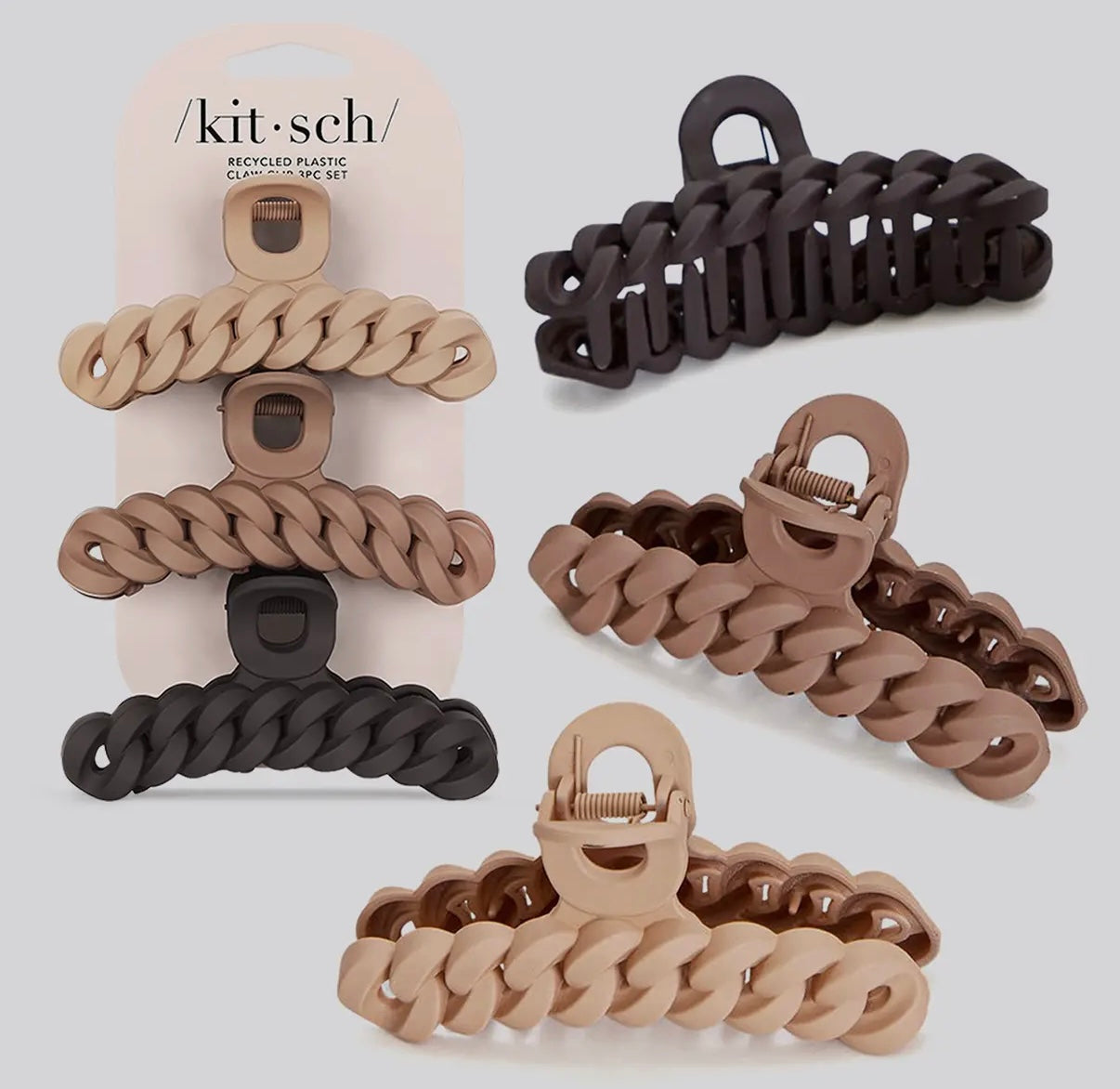 Kitsch Chain Claw Clip 3 Piece Set