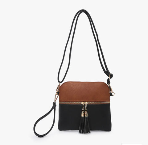 Jen & Co. Tara Crossbody Black/Brown