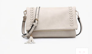 Jen & Co. Whipstitch Crossbody - Bone