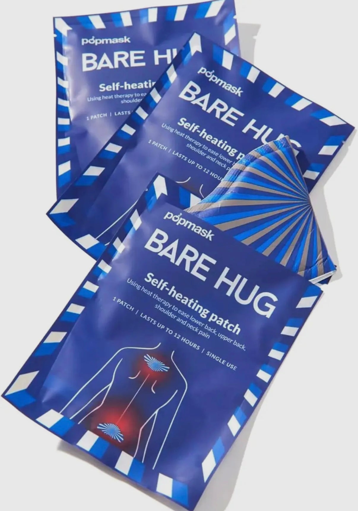 Bare Hug Muscle Self-Heating Patches 3 Pack