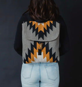 Winter Aztec Backpack Gray/Black/Golden Desert