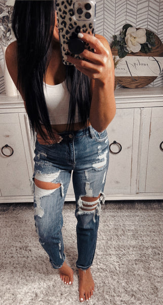 Risen Morgan Boyfriend Distressed Jeans