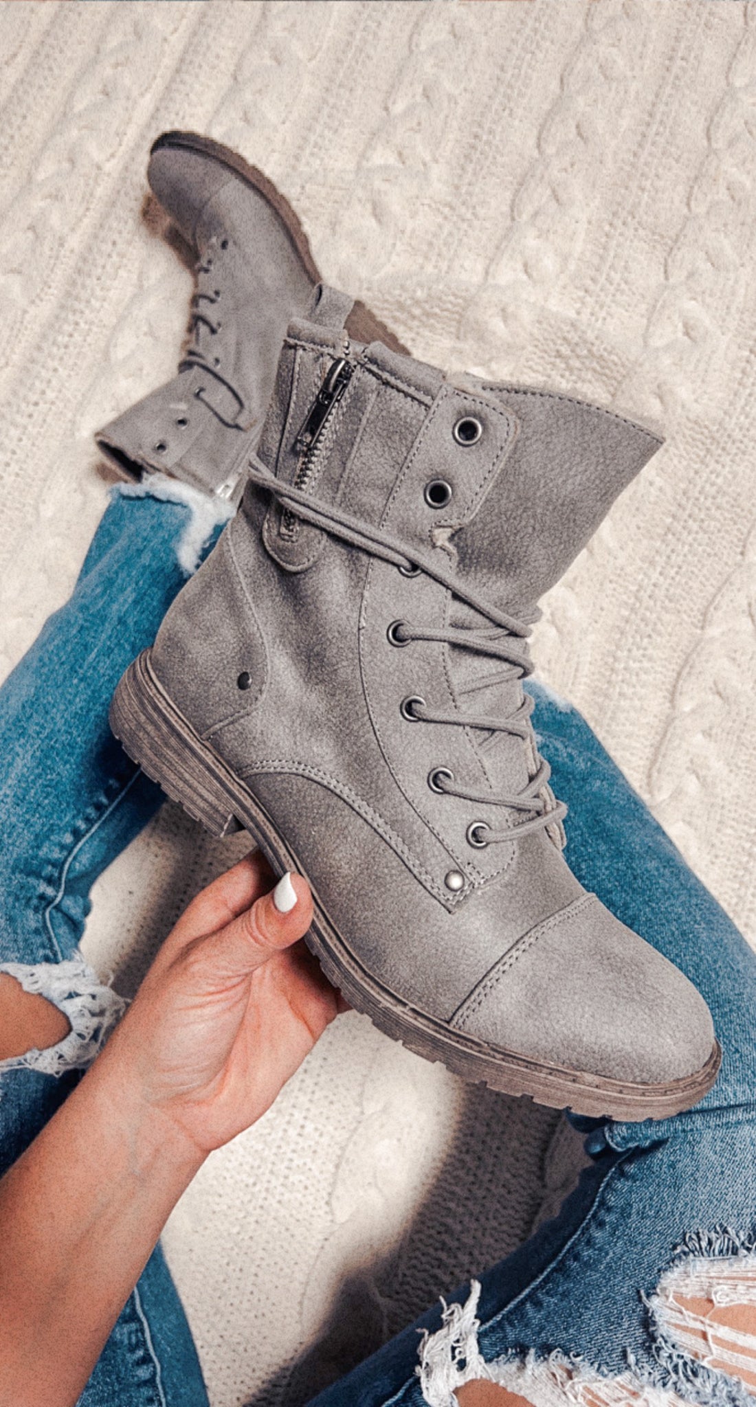 Very G Gray Kenia Boots