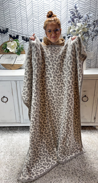 Cashmere Winter Leopard Cozy Blankets - Multiple Colors