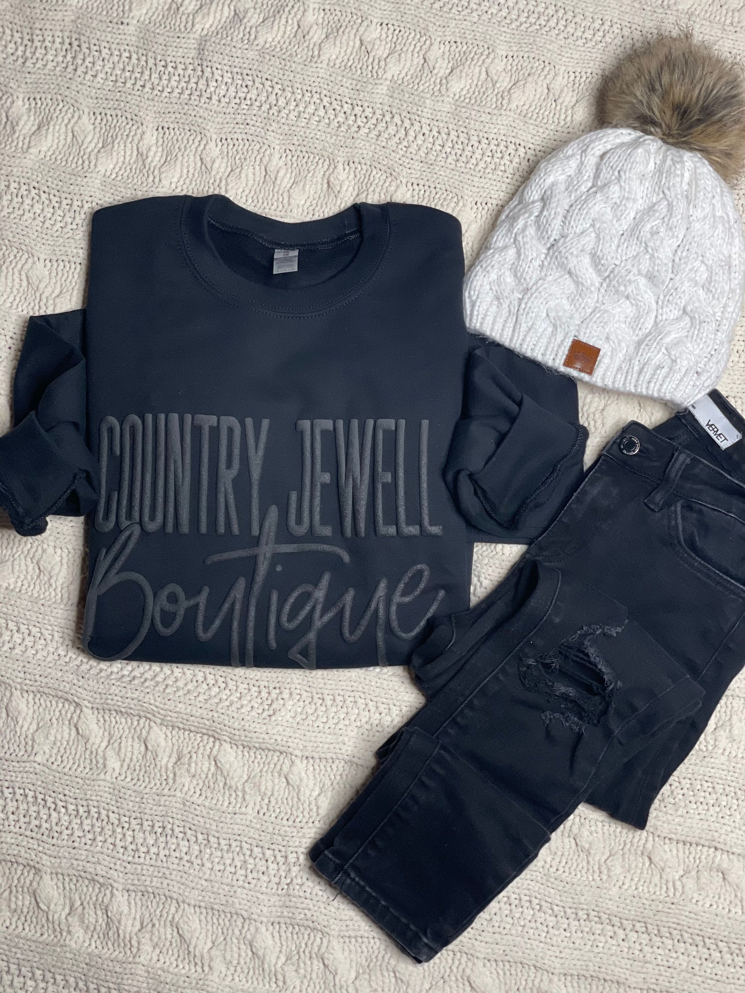 Country Jewell Boutique Logo Crewneck Sweatshirt