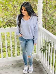 Saturday Vibes Heather Gray Hoodie