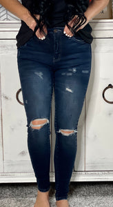 Kancan Kelsey Dark Distressed Jeans