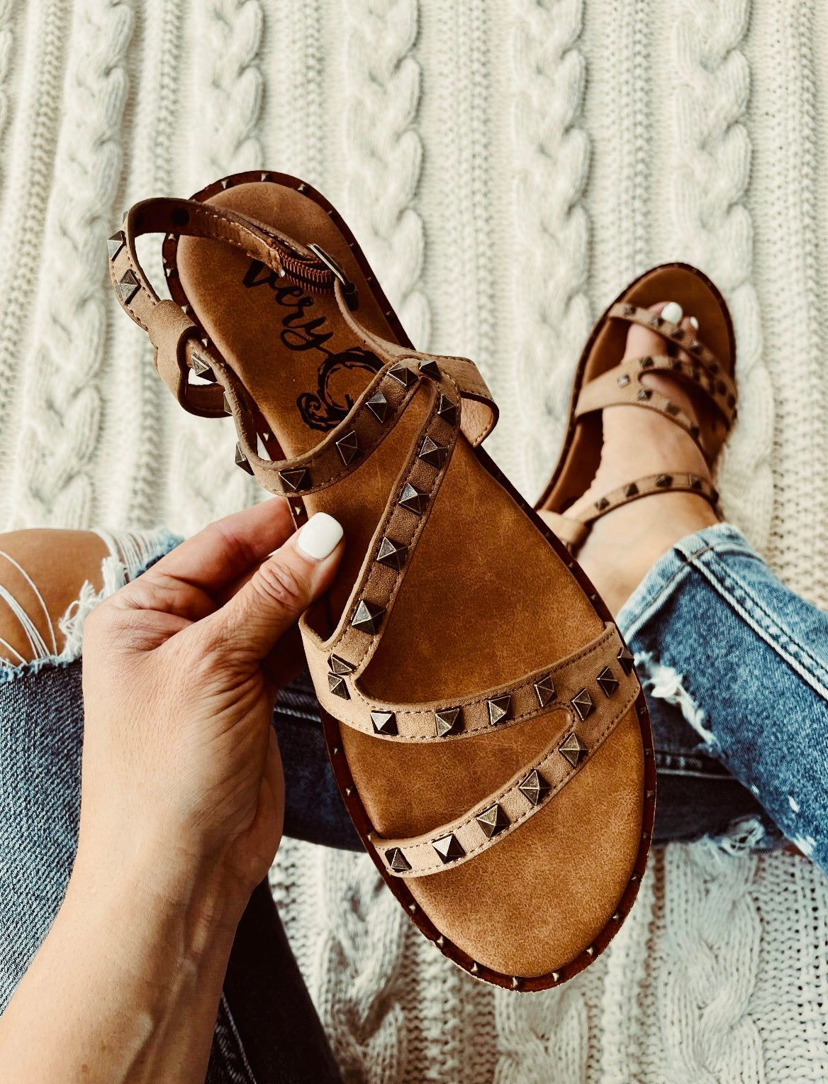 Very G Athena Studded Sandals