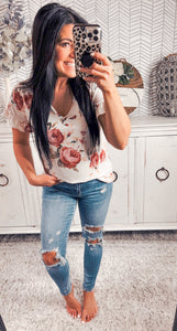 Heimish Ivory Floral Top