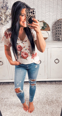 Heimish Ivory Floral Top