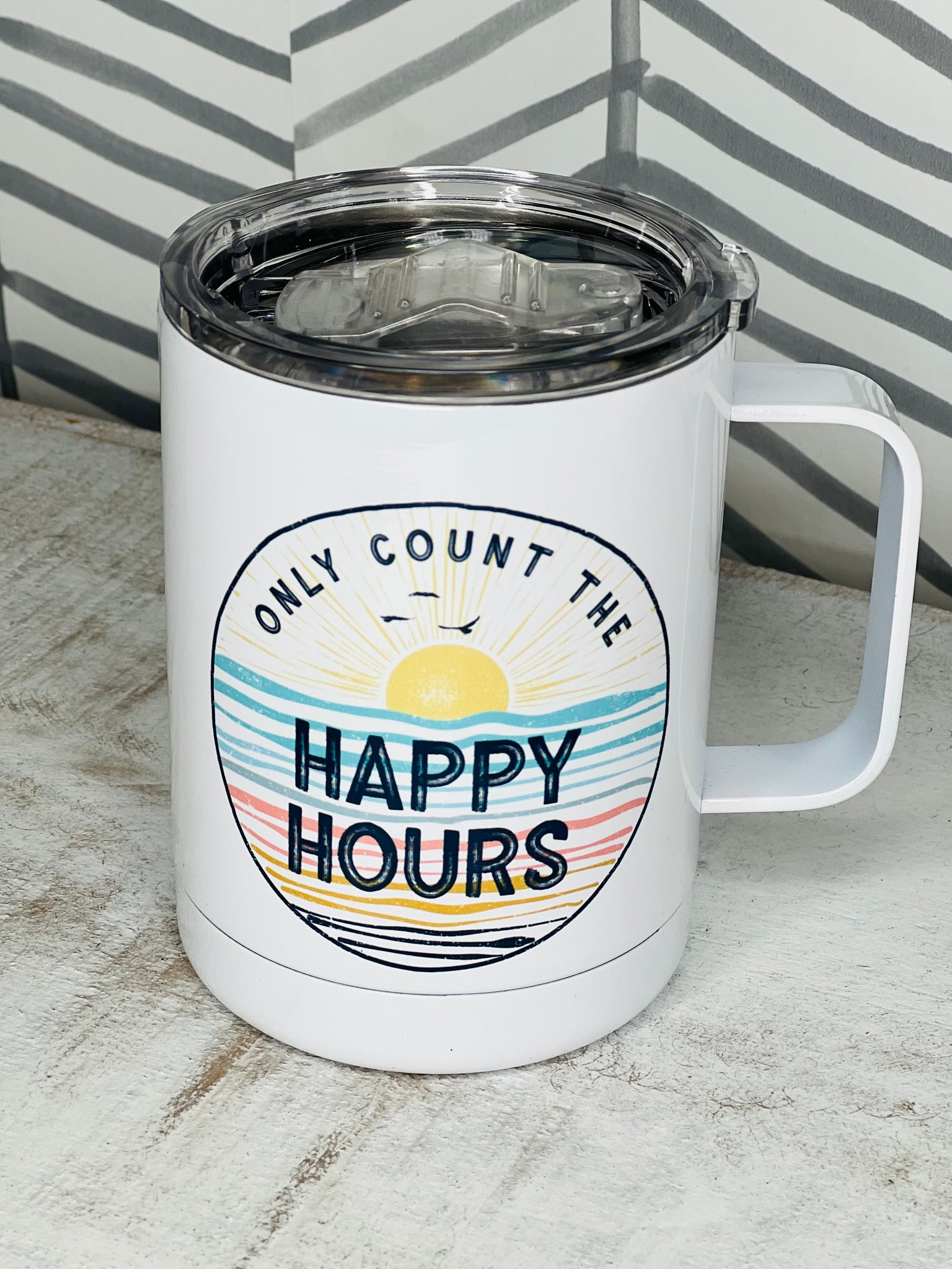 Only Count The Happy Hours Travel Mug