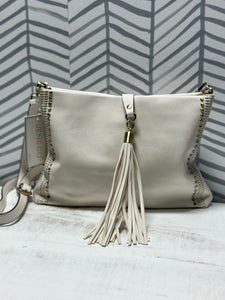 Jen & Co Cream Tassel Purse