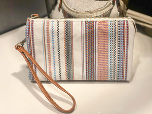 Jen & Co Boho Multi Strip Clutch/Crossbody