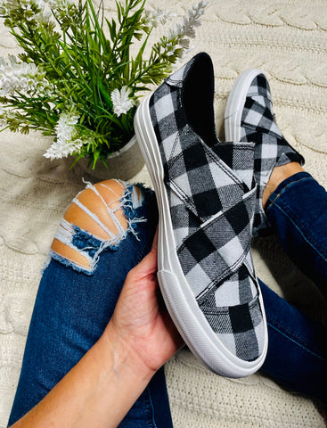 Black/White Plaid Very G Shoe