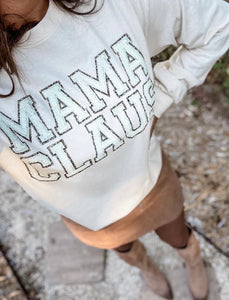 Cream Mama Claus Long Sleeve