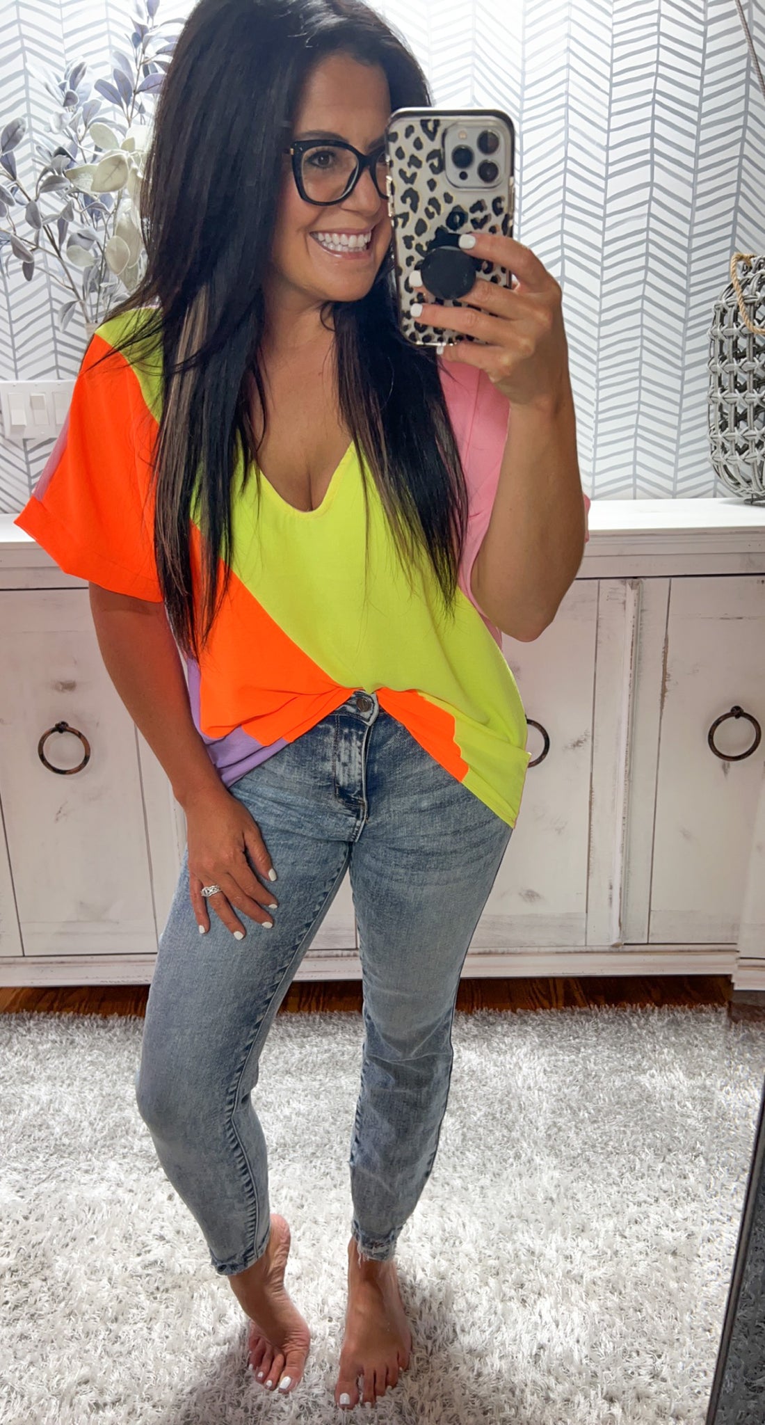 90’s Vibes Color Block Top