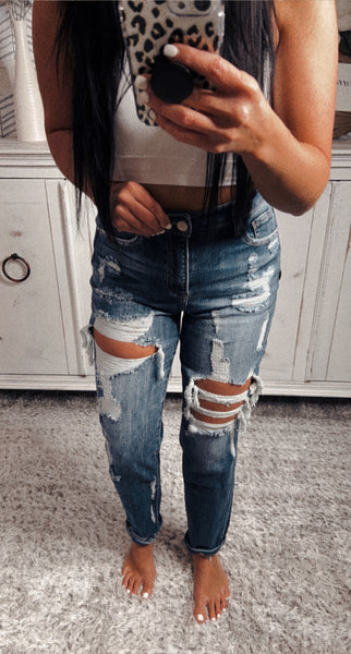 Risen Morgan Boyfriend Distressed Jeans