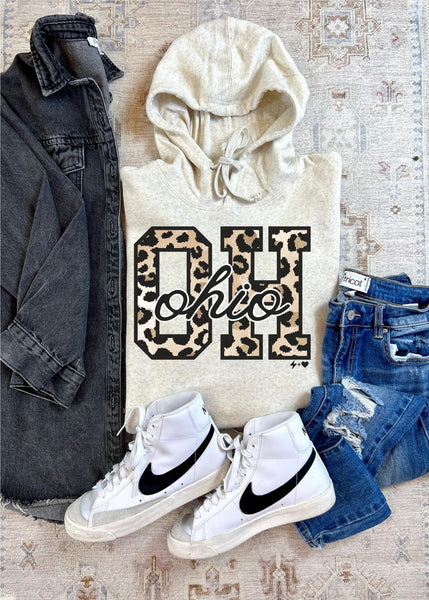 Custom Leopard State Hoodie **Pre Order**