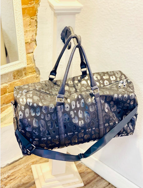 Midnight Leopard Duffle Bag