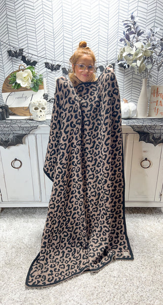 Cashmere Winter Leopard Cozy Blankets - Multiple Colors