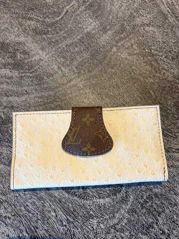 Keep It Gypsy LV Upcycled Cream Wallet