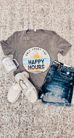 Only Count The Happy Hours Bella Tee