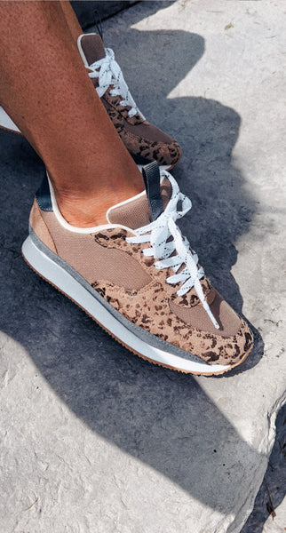 Very G Taupe Leopard Sneakers