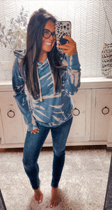 Denim Tie Dye Hoodie