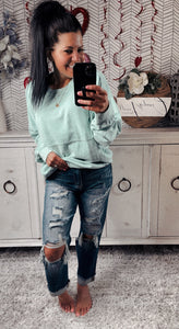 Mint Vintage Wash Crewneck