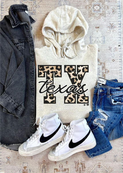 Custom Leopard State Hoodie **Pre Order**