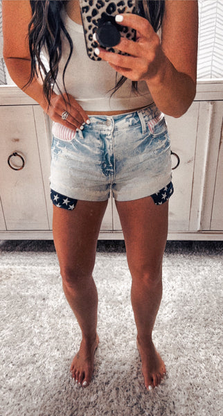 Stars & Stripes Ceros Denim Shorts