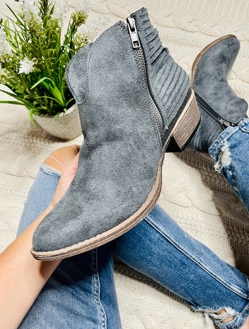 Very G Let Me Shine Gray Booties