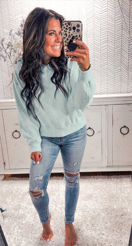 Mint Vintage Wash Hoodie