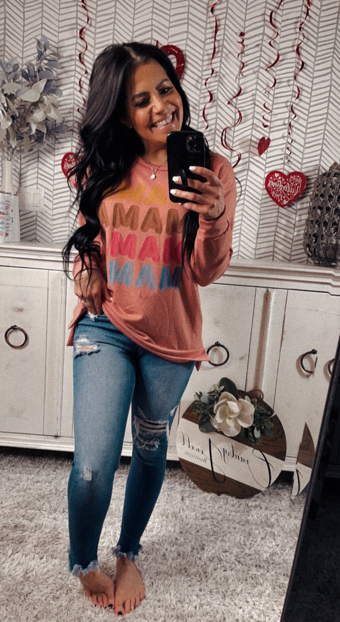 Dusty Blush Mama Crewneck