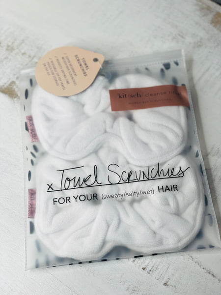 Microfiber Towel Scrunchies - Leopard or White