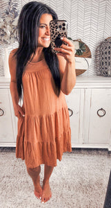 Cantaloupe Tiered Summer Dress